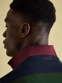 Joules Filbert Green & Navy Striped Polo Shirt Green&Navy