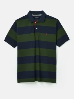 Joules Filbert Green & Navy Striped Polo Shirt Green&Navy