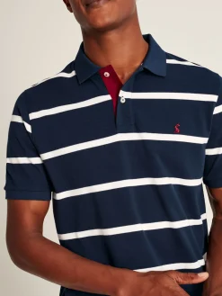 New Joules Filbert Striped Polo Shirt Navy/White