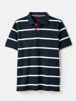 New Joules Filbert Striped Polo Shirt Navy/White