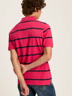 Sale Joules Filbert Pink & Navy Striped Polo Shirt Pink&Navy