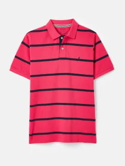 Sale Joules Filbert Pink & Navy Striped Polo Shirt Pink&Navy
