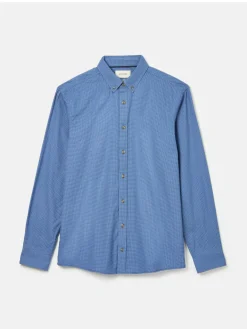 Clearance Joules Fletcher Houndstooth Classic Shirt Navy