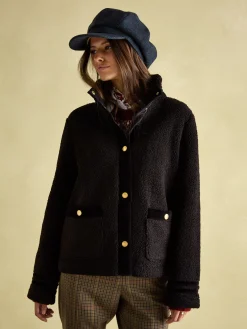 Hot Joules Fleur Fleece Jacket Black