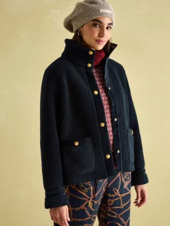 Hot Joules Fleur Fleece Jacket Navy