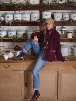 Outlet Joules Fleur Fleece Jacket Red