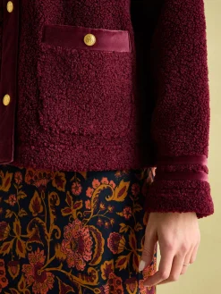 Outlet Joules Fleur Fleece Jacket Red