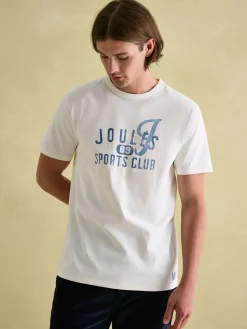 Outlet Joules Flynn Jersey Crew Neck T-Shirt Cream