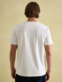 Outlet Joules Flynn Jersey Crew Neck T-Shirt Cream