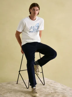 Outlet Joules Flynn Jersey Crew Neck T-Shirt Cream