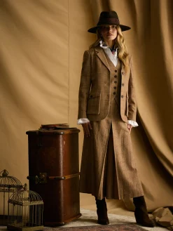 New Joules Foxley Tweed Suit Blazer Check