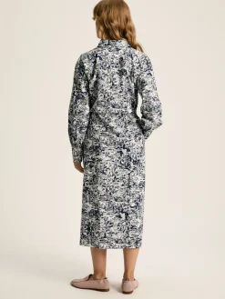 Clearance Joules Francesca Tie Waist Shirt Dress Blue/White