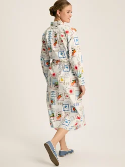 Joules Francesca Tie Waist Shirt Dress White