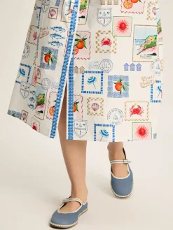 Joules Francesca Tie Waist Shirt Dress White