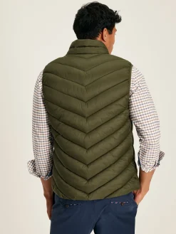 Discount Joules Garrett Showerproof Padded Gilet Green