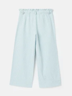 Best Joules Georgia Blue Striped Wide Leg Trousers BlueStriped
