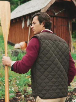 Online Joules Gibson Quilted Lightweight Gilet Brown