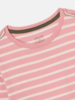 Sale Joules Girls' Ava Pink Stripe Artwork T-Shirt PinkStripe