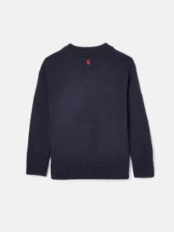 Joules Girls' Cracking Navy Blue Intarsia Artwork Jumper NavyBlue