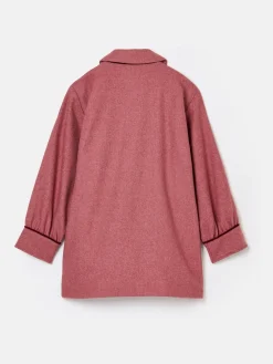 Outlet Joules Girls' Dorothea Herringbone Tweed Coat Pink