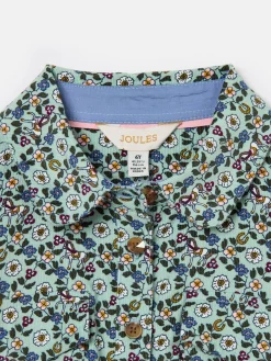 Clearance Joules Girls' Elodie Blue Ditsy Print Corduroy Shirt Dress BlueDitsyPrint