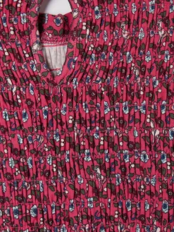 New Joules Girls' Gracie Printed Jersey Dress Pink