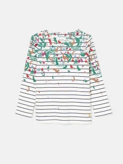 Clearance Joules Girls' Harbour Long Sleeve Top Cream
