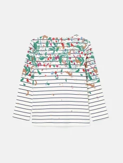 Clearance Joules Girls' Harbour Long Sleeve Top Cream