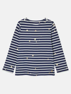 Online Joules Girls' Harbour Navy Blue Long Sleeve Top NavyBlue