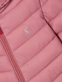 Discount Joules Girls' Kinnaird Light Pink Showerproof Padded Coat LightPink