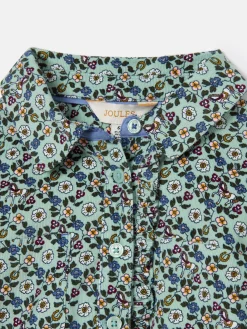Online Joules Girls' Liliana Blue Ditsy Pop Over Blouse BlueDitsy