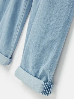 Outlet Joules Girls' Madeline Chambray Hotch Potch Dungarees Blue