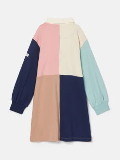 New Joules Girls' Maisie Colour Block Rugby Dress Multi