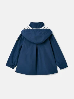Outlet Joules Girls' Meadow Navy Blue Lightweight Waterproof Raincoat With Hood NavyBlue