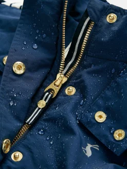 Outlet Joules Girls' Meadow Navy Blue Lightweight Waterproof Raincoat With Hood NavyBlue