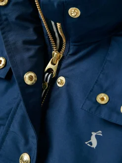 Outlet Joules Girls' Meadow Navy Blue Lightweight Waterproof Raincoat With Hood NavyBlue