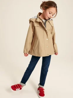 Outlet Joules Girls' Meadow Lightweight Waterproof Raincoat With Hood Stone