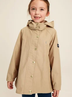 Outlet Joules Girls' Meadow Lightweight Waterproof Raincoat With Hood Stone