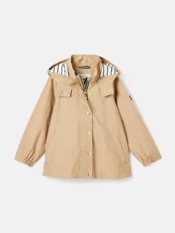 Outlet Joules Girls' Meadow Lightweight Waterproof Raincoat With Hood Stone