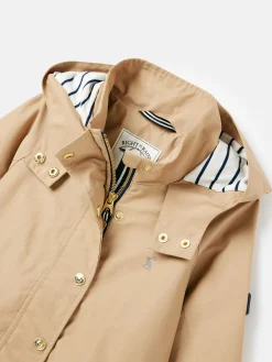 Outlet Joules Girls' Meadow Lightweight Waterproof Raincoat With Hood Stone