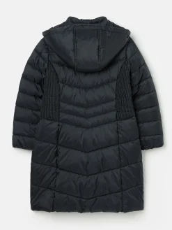 Best Joules Girls' Pembury Navy Blue Showerproof Padded Coat with Hood NavyBlue