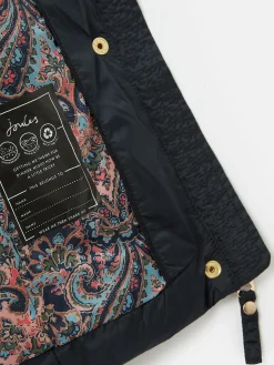 Best Joules Girls' Pembury Navy Blue Showerproof Padded Coat with Hood NavyBlue