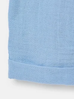 Joules Girls' Playtime Textured Woven Trousers Blue