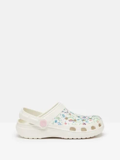 Hot Joules Girls' Poole EVA Printed Clogs Cream