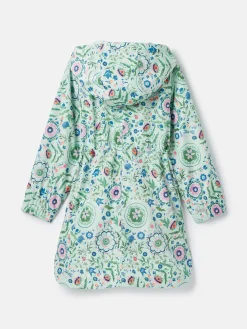 Discount Joules Girls' Rainford Green Floral Waterproof Packable Raincoat With Hood GreenFloral