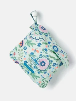 Discount Joules Girls' Rainford Green Floral Waterproof Packable Raincoat With Hood GreenFloral