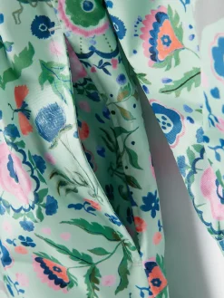 Discount Joules Girls' Rainford Green Floral Waterproof Packable Raincoat With Hood GreenFloral