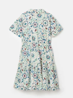 Sale Joules Girls' Summer Pink / Green Textured Shirt Dress
