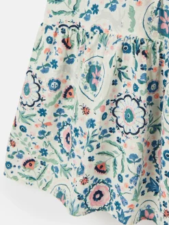 Sale Joules Girls' Summer Pink / Green Textured Shirt Dress