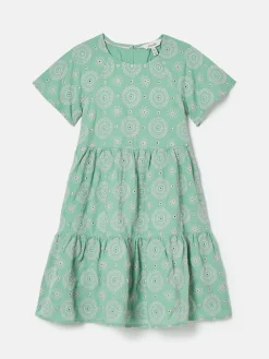 Clearance Joules Girls' Sunshine Tiered Woven Dress Green